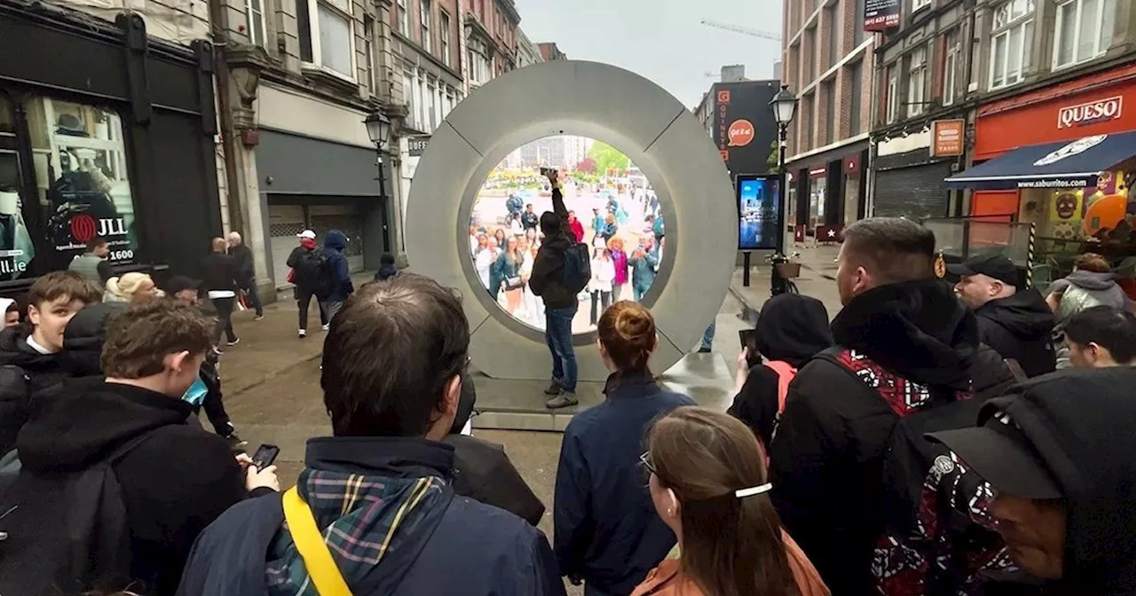 Dublin city centre portal video link to switch from New York to new city