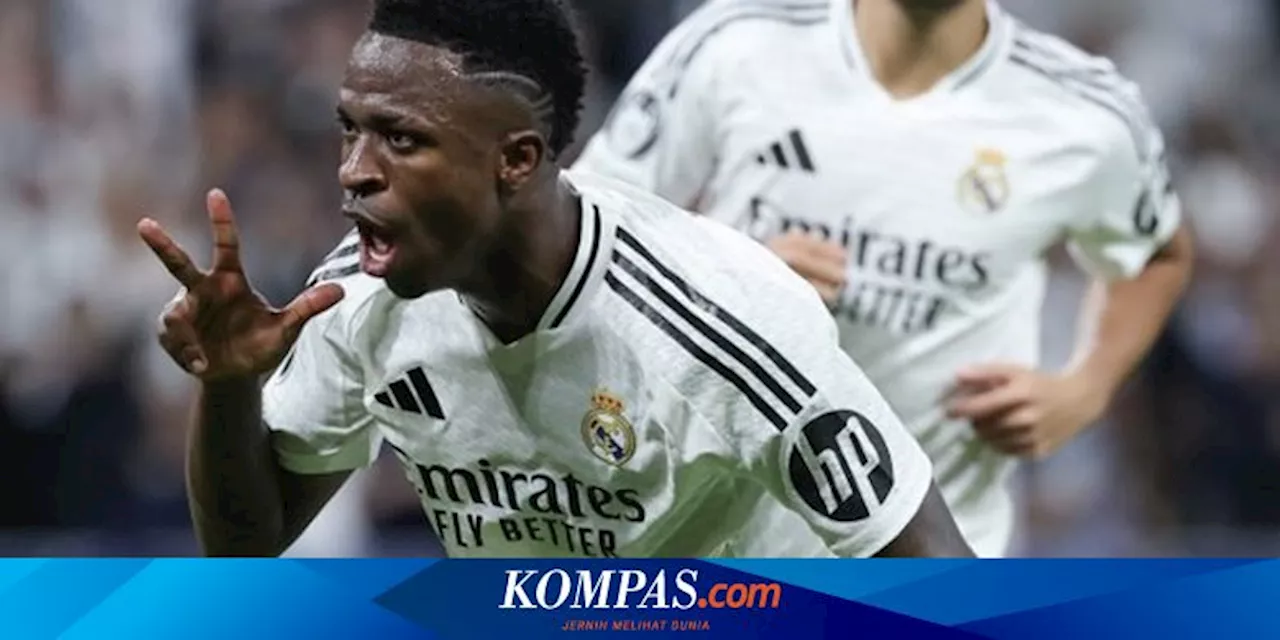 Vinicius Junior Cetak Hat-trick ke-15 Real Madrid di UCL, Ungguli Barcelona