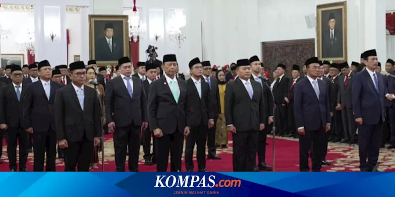 Daftar 135 Menteri, Wamen, Kepala Badan, hingga Staf Khusus yang Dilantik Prabowo