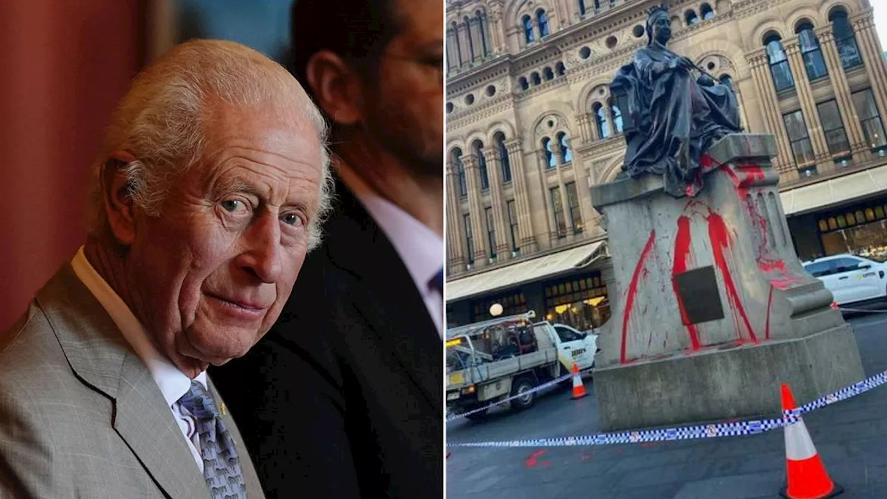 Queen Victoria statue vandalised with red paint in Australia amid Charles visit