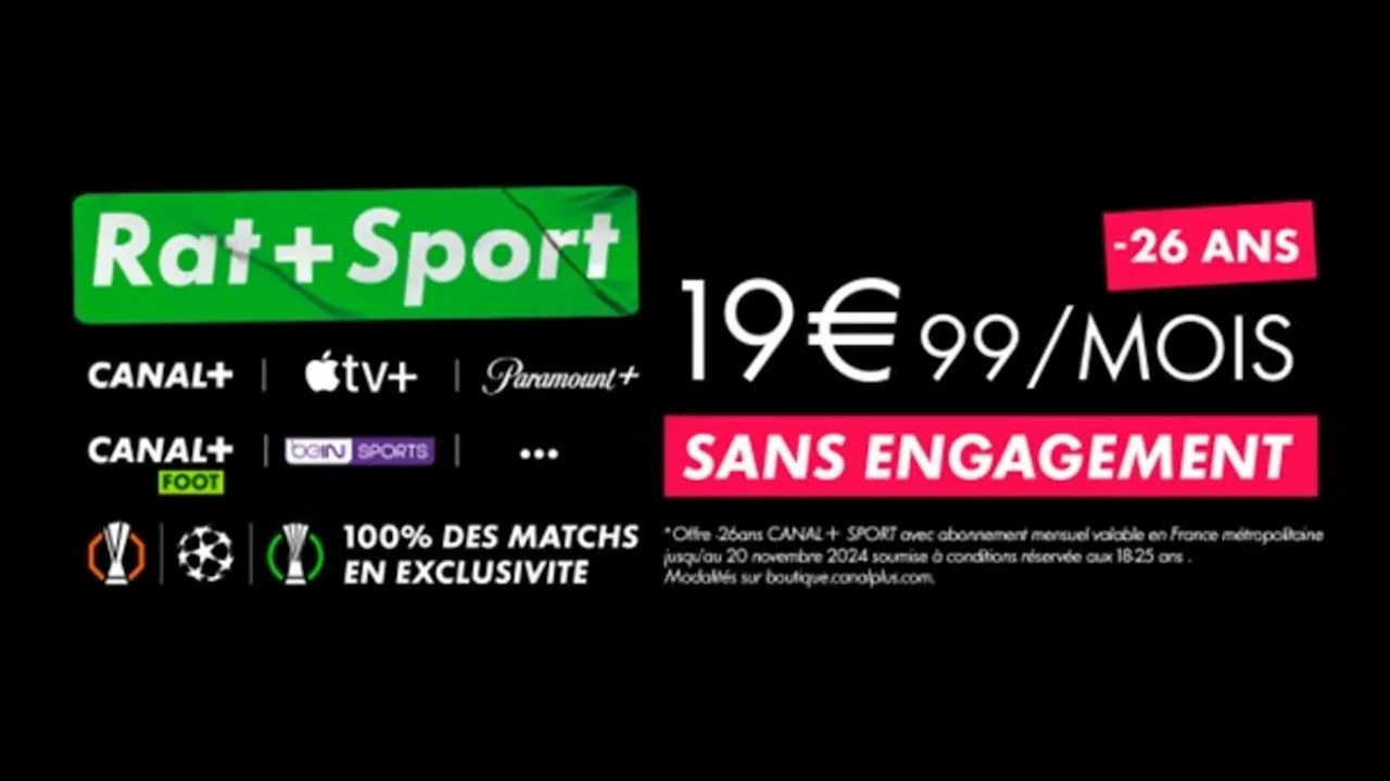 CANAL+ : profitez du meilleur du sport avec l’offre RAT+SPORT*