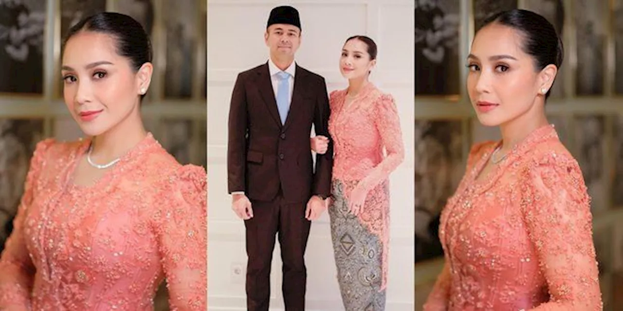 8 Foto Nagita Slavina Mengenakan Kebaya Peach Saat Mendampingi Raffi Ahmad Dalam Pelantikan Sebagai Utusan Khusus Presiden