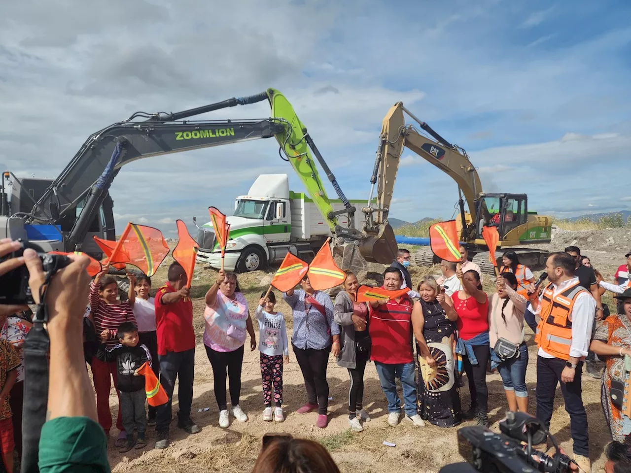 Arrancan obras de uno de los tanques de almacenamiento de agua en Tlajomulco