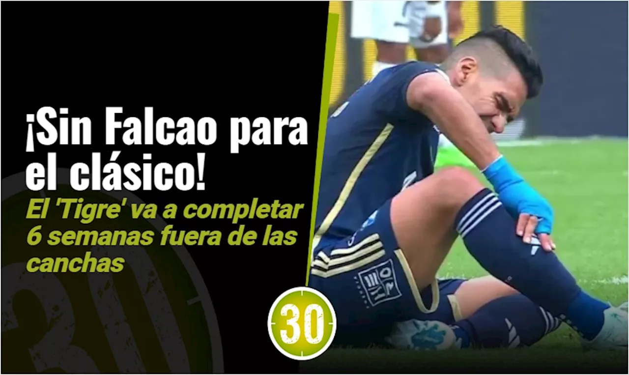 Falcao aún no está listo: El ‘Tigre’ se pierde el clásico capitalino contra Santa Fe