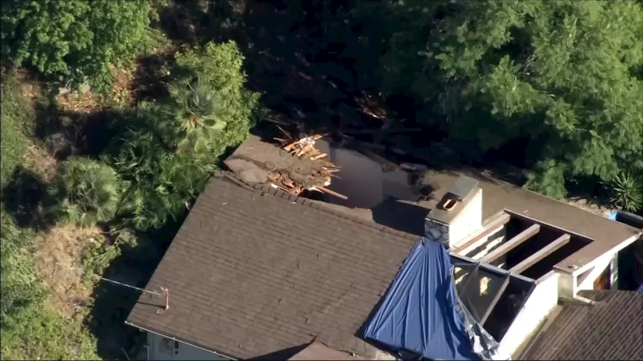 Car crashes through the roof of home in Rancho Palos Verdes