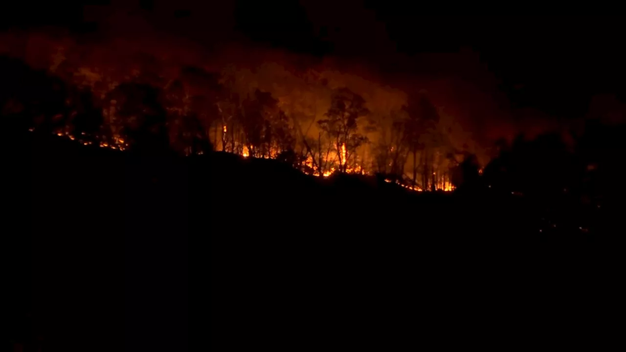 Crews work to contain massive brush fire on mountain in Connecticut