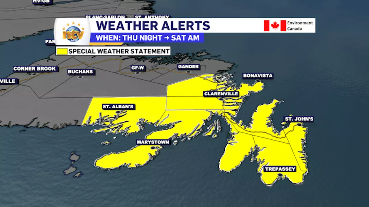 Special Weather Statement issued ahead of heavy rain that arrives Thursday night