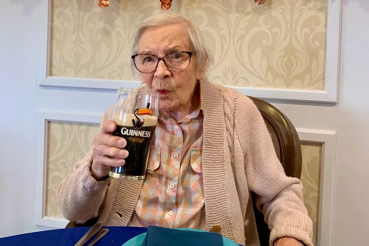 Woman, 105, reveals secret to long and happy life: 'Drink Guinness and don't marry'