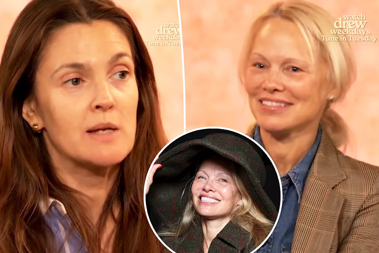 Pamela Anderson inspires Drew Barrymore to go makeup-free for talk show: 'Isn't it freeing?'