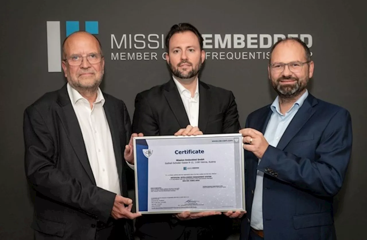 Mission Embedded erhält als erstes österreichisches Unternehmen die ISO 42001 Zertifizierung für die...