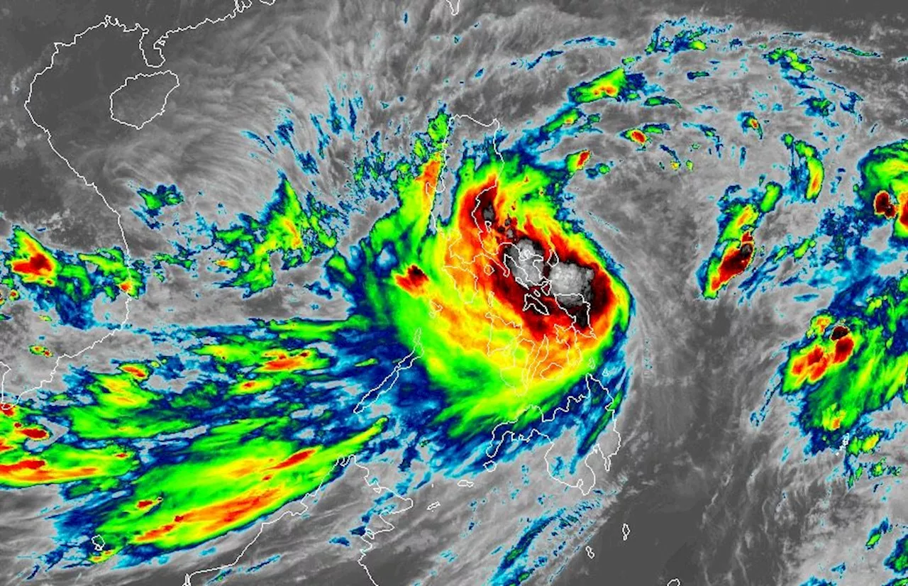 Tropical Storm Kristine slightly intensifies east of Camarines Norte