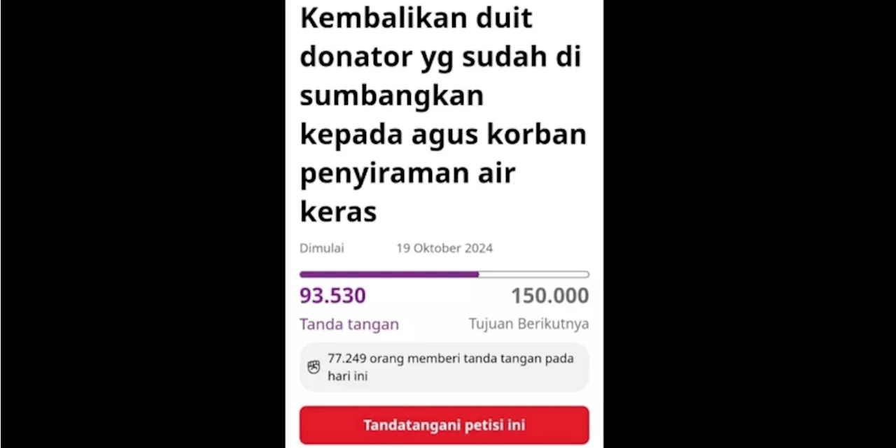 Muncul Petisi Donatur Minta Agus Salim Kembalikan Uang Donasi