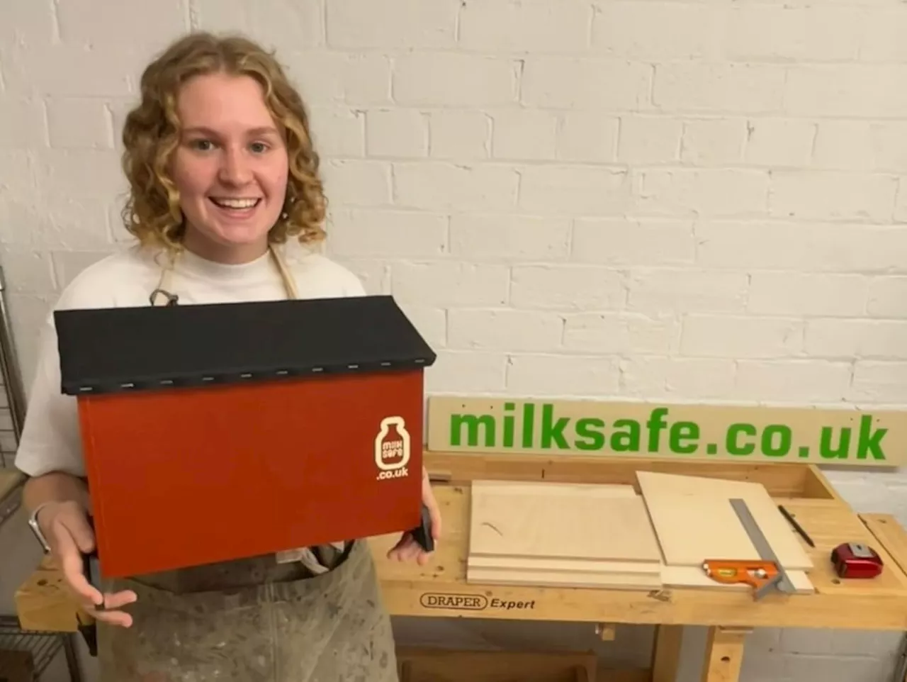 Former Shrewsbury College student invents new product to keep milk safe from thieves