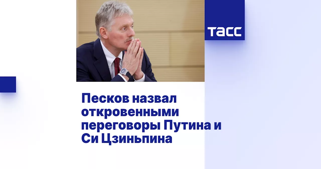 Песков назвал откровенными переговоры Путина и Си Цзиньпина