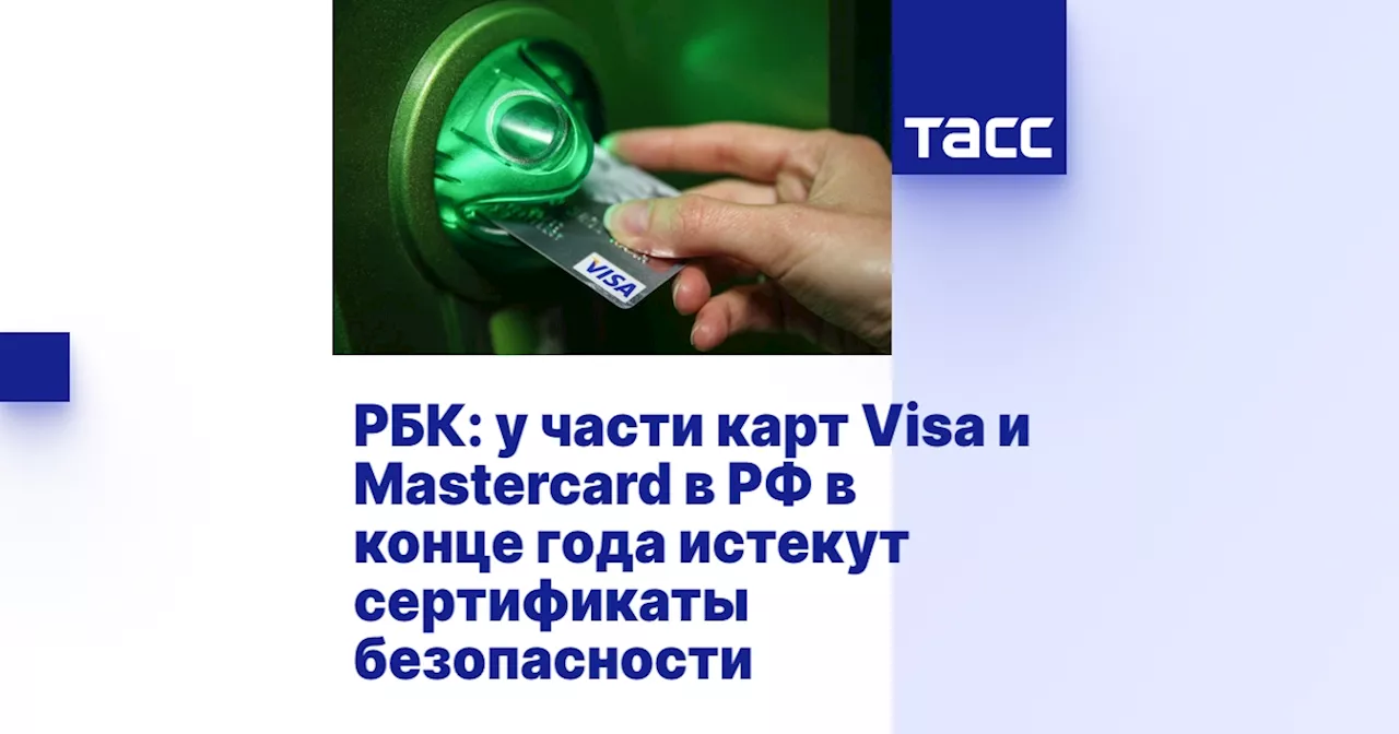 РБК: у части карт Visa и Mastercard в РФ в конце года истекут сертификаты безопасности