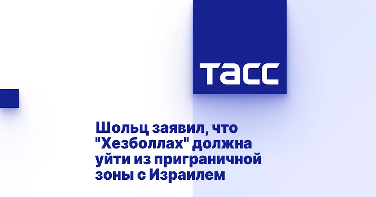 Шольц заявил, что 'Хезболлах' должна уйти из приграничной зоны с Израилем