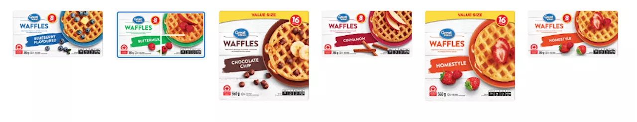 Several types of waffles recalled