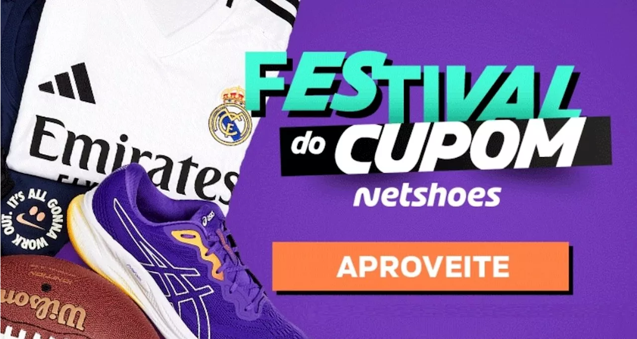 Festival do Cupom Netshoes: confira camisas de time, tênis, moletons e mais com desconto + cupons de até 20% OFF