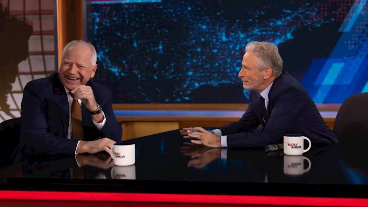 Jon Stewart gets Tim Walz to visit a non-swing state on The Daily Show