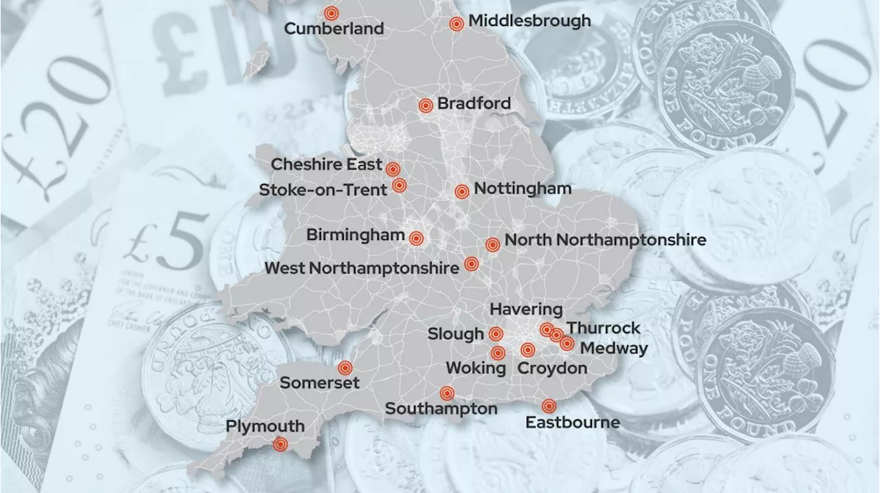 Councils on the brink from Birmingham to Thurrock, reliant on government bailouts