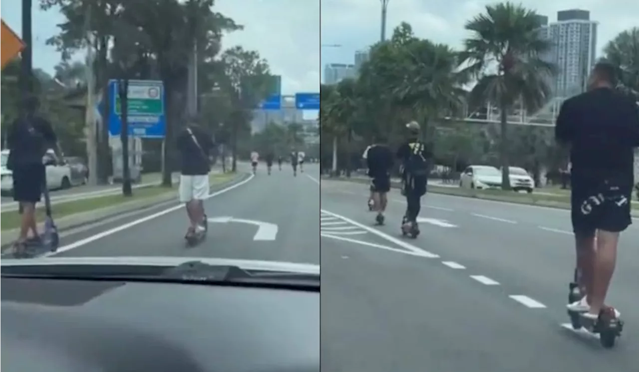 [Video] Aksi 8 Anak Muda Tunggang Skuter Elektrik Atas Jalan Raya Undang Perhatian