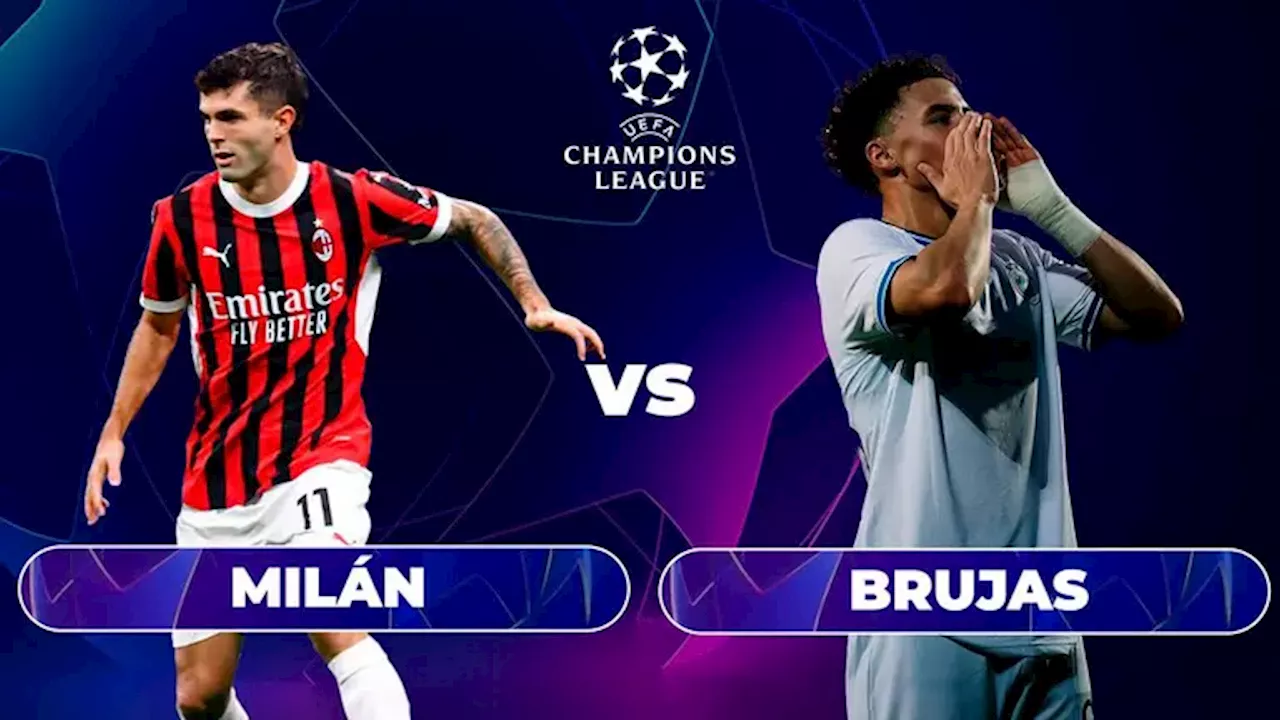 Milan vs. Brujas: Horario y dónde ver el partido de UEFA Champions League