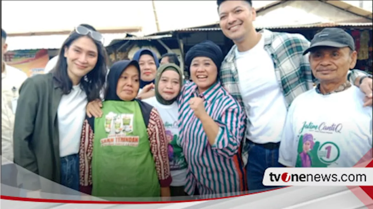 Sempat Meneteskan Air Mata, Cagub Jatim Luluk Temui Pedagang Pasar Korban Penggusuran