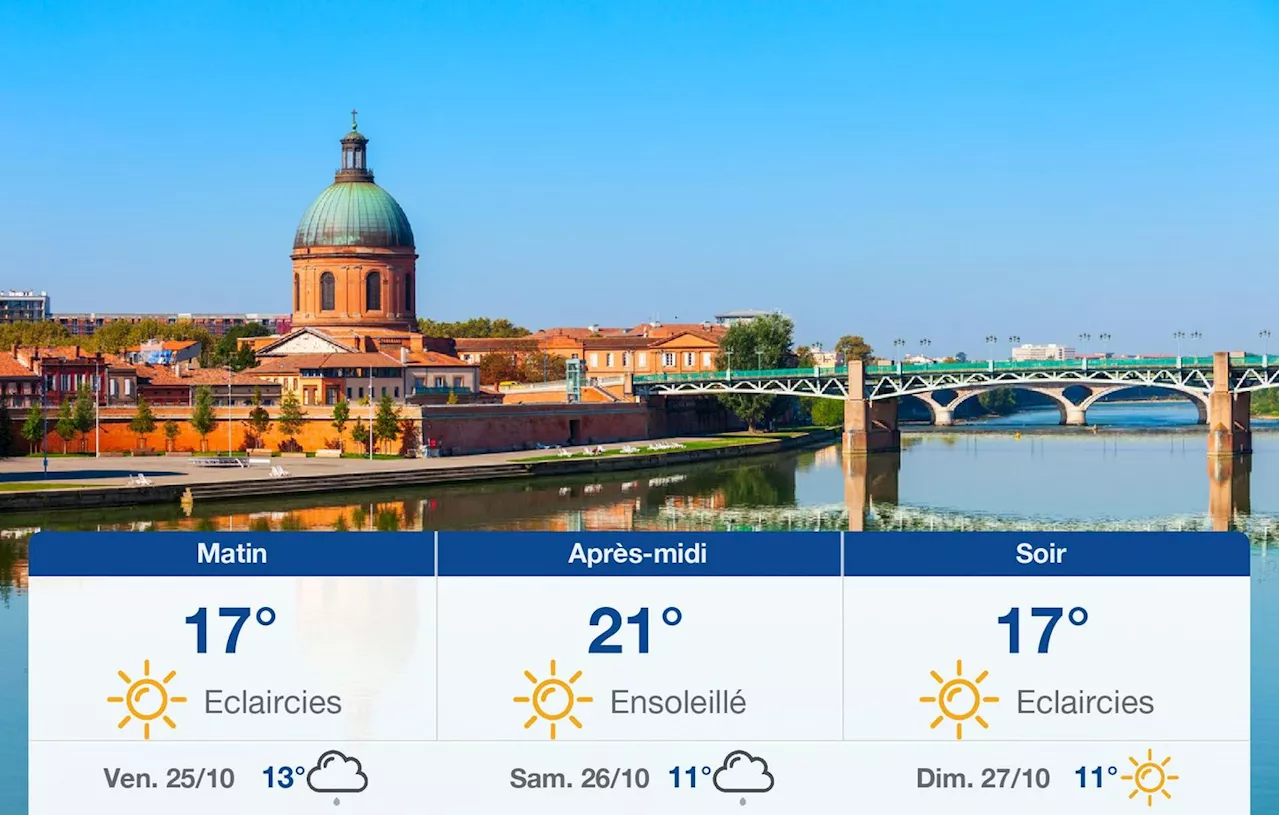 Météo Toulouse: prévisions du jeudi 24 octobre 2024