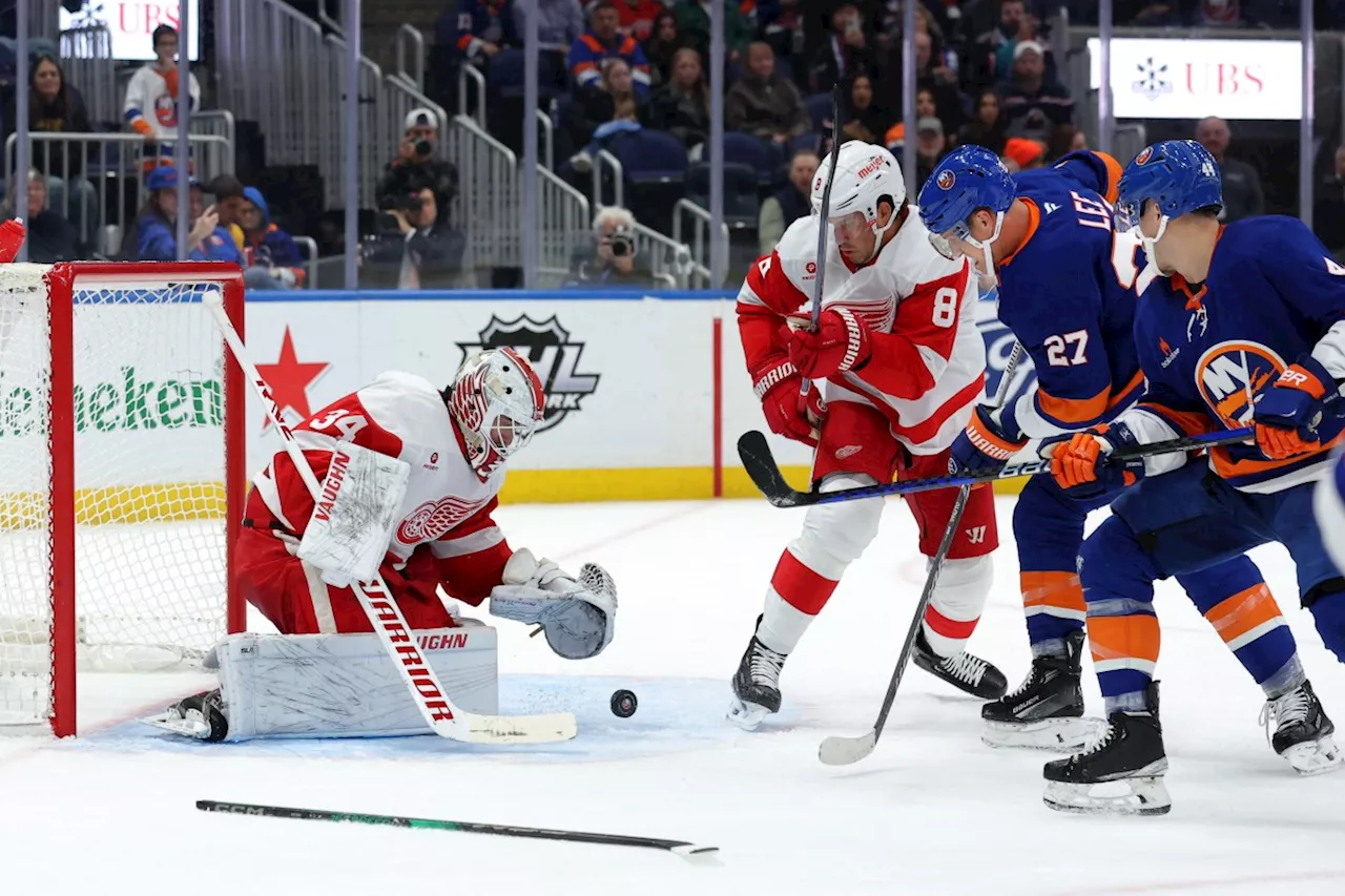 Islanders shutout for 3rd time in 6 games, fall to Red Wings 1-0