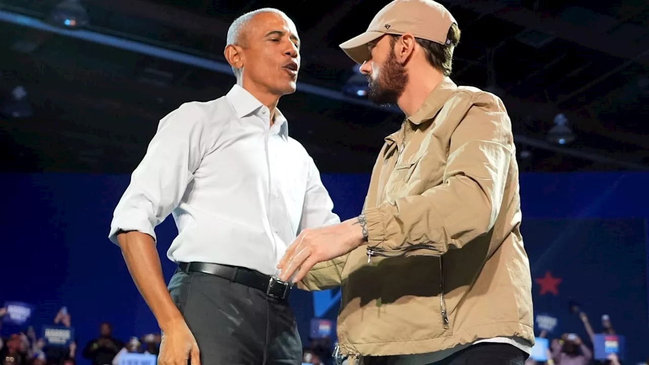 Und Obama rappt seinen Song!: Eminem unterstützt Harris