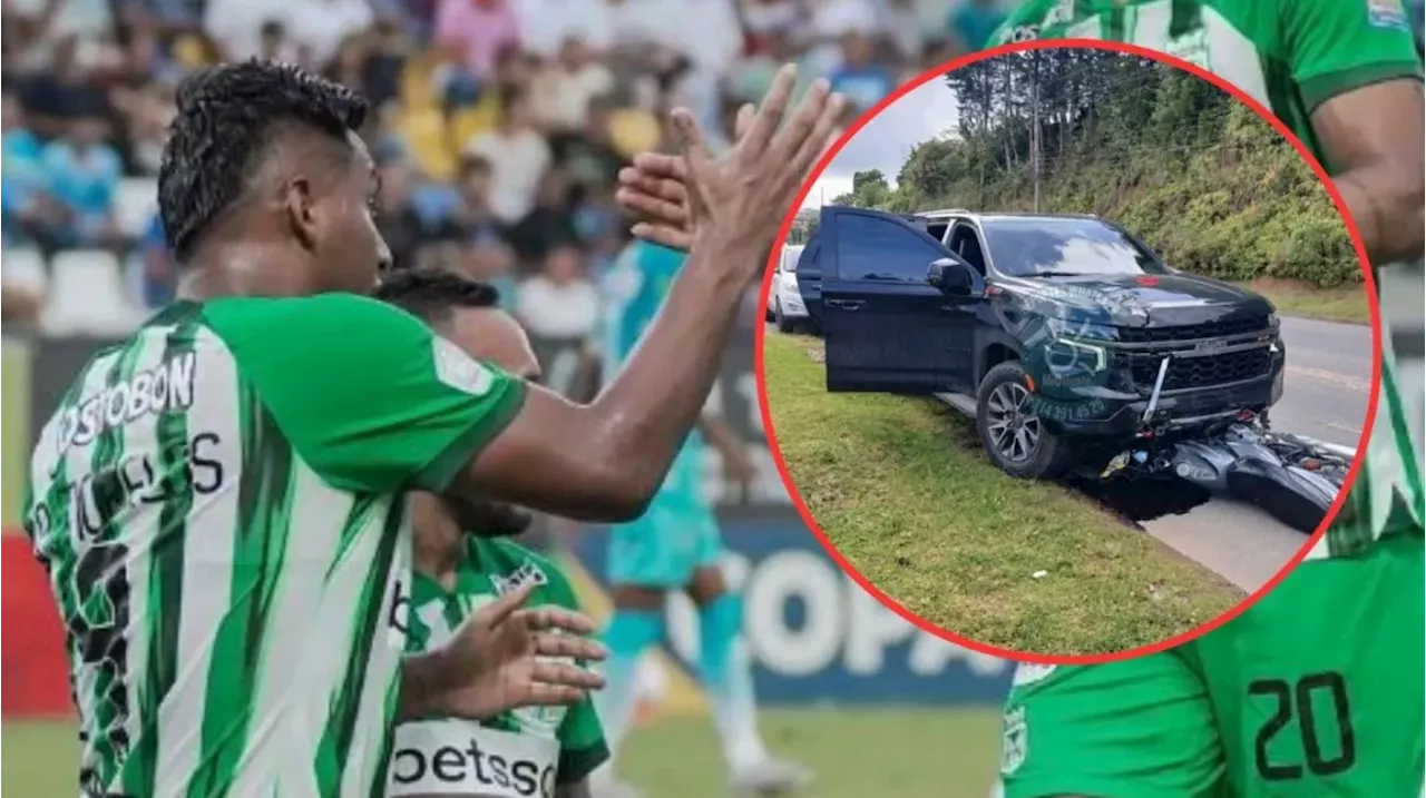 Así quedó el carro de Alfredo Morelos y la moto tras accidente de tránsito en Antioquia