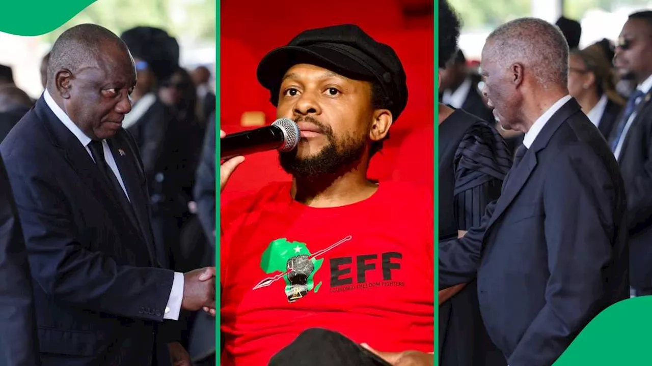 Mbuyiseni Ndlozi Hits Out at Ramaphosa After Mbeki’s Snubbing at Mboweni’s Funeral, Sparks Debate