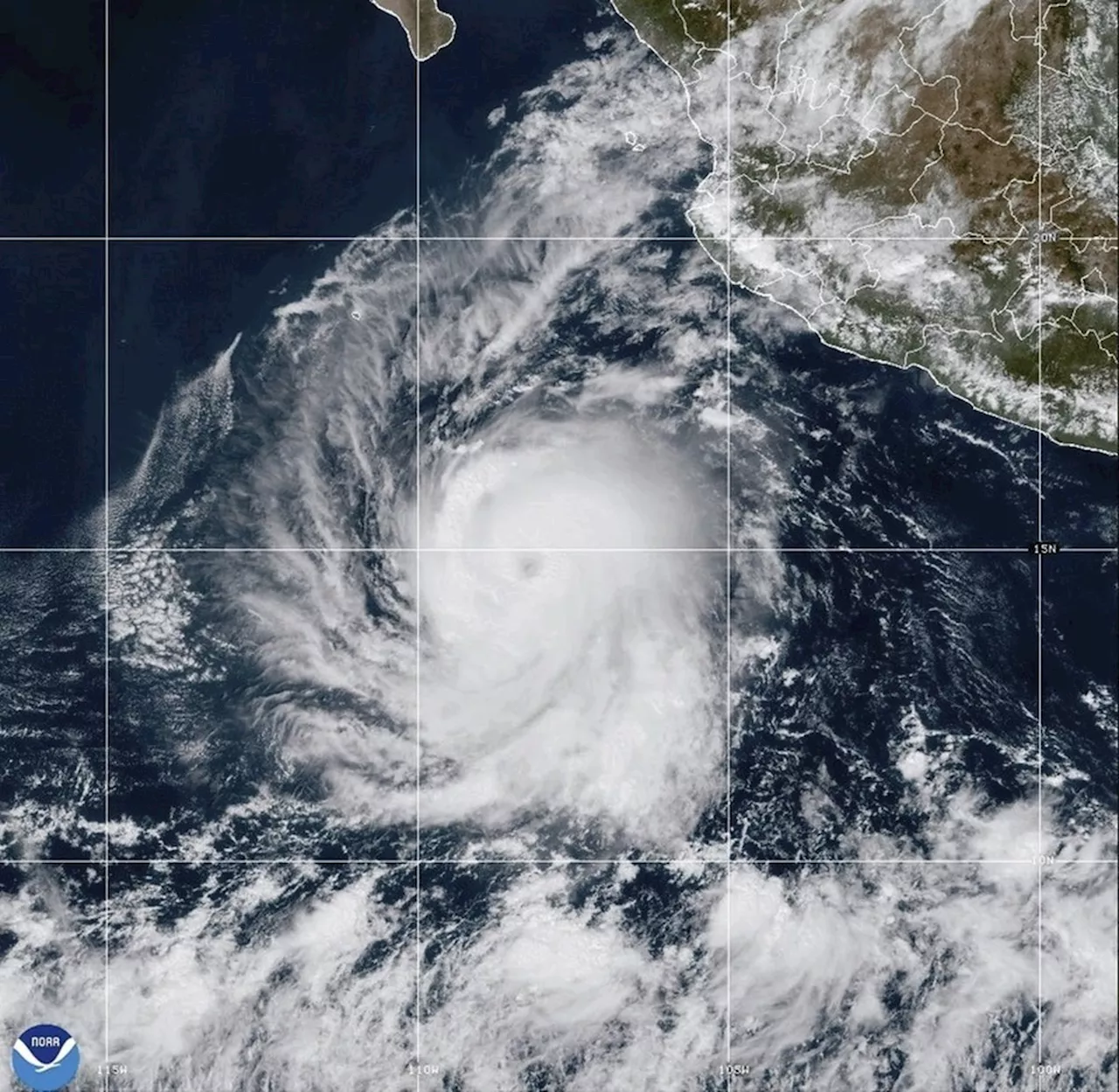 Hurricane Kristy strengthens into a Category 2 storm in the Pacific Ocean