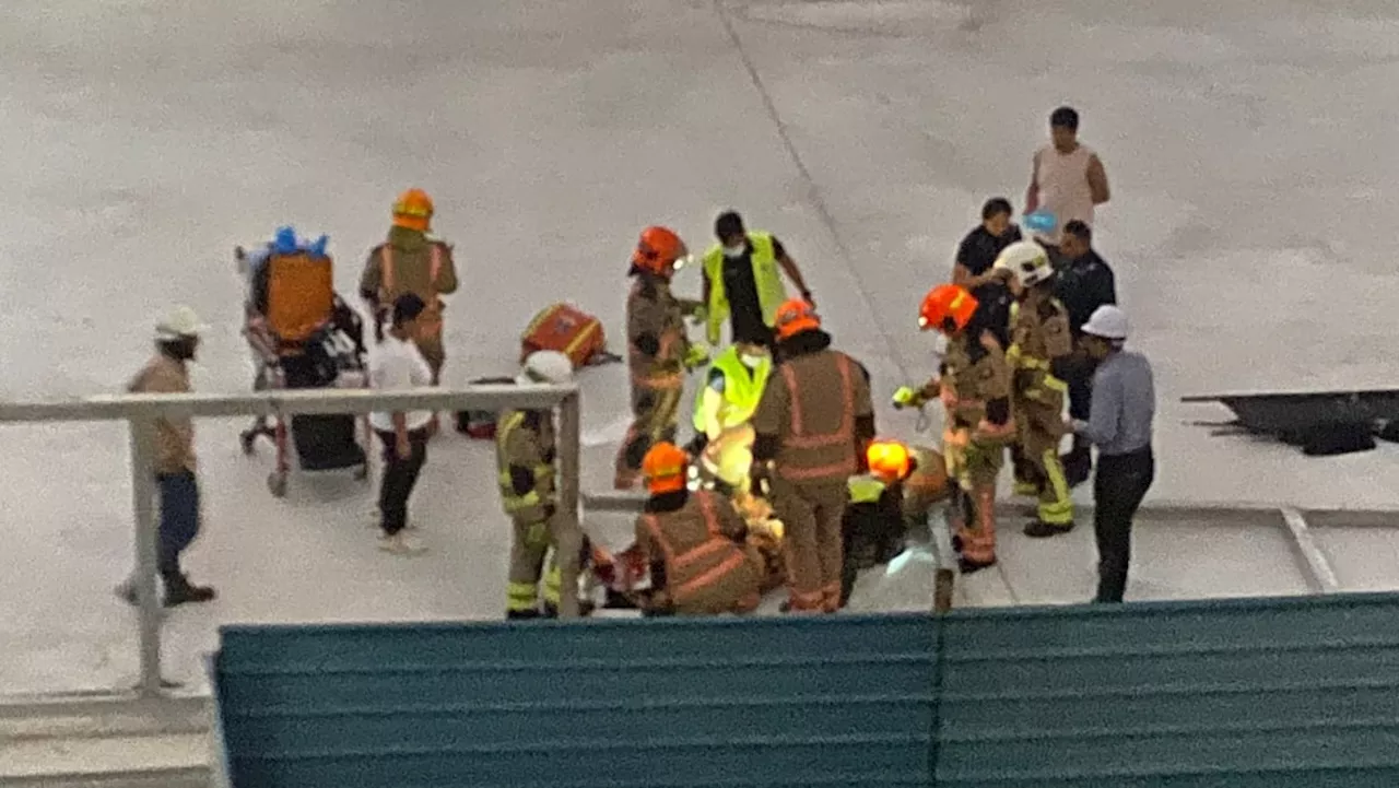 Construction worker dies after being struck by steel gate frame in Yishun