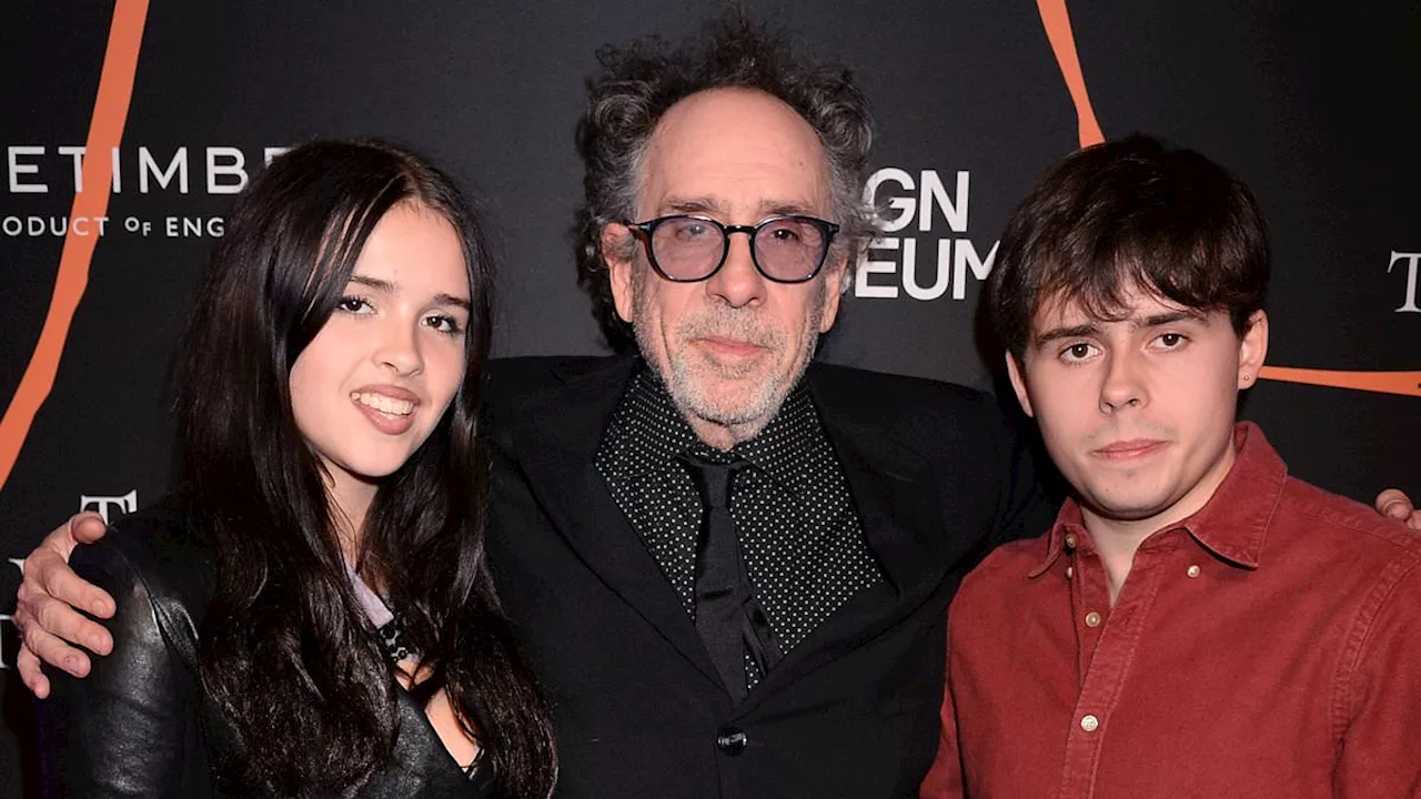 Tim Burton makes rare red carpet appearance with his and Helena Bonham Carter's children Billy Ray...