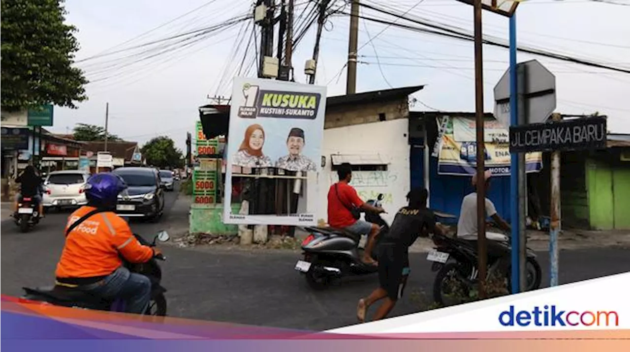 Bawaslu Sleman Setop Laporan Kasus Perusakan APK Kustini-Sukamto