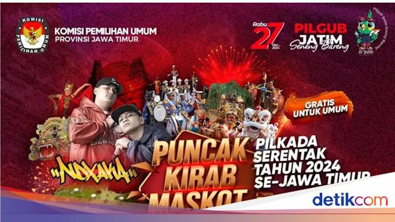 Kirab Maskot Pilkada Jatim 2024 Sore Ini, Warga Diimbau Hindari Sejumlah Titik