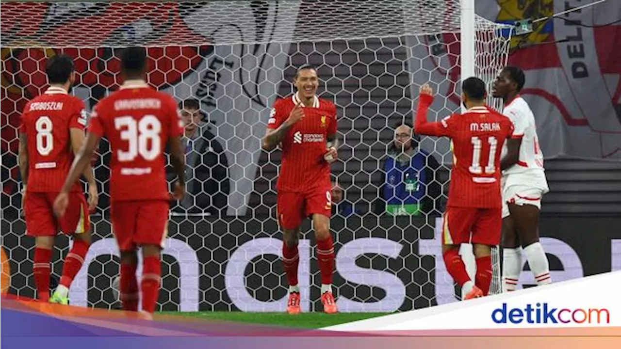 RB Leipzig Vs Liverpool: Gol Nunez Bawa The Reds Unggul 1-0 di Babak I