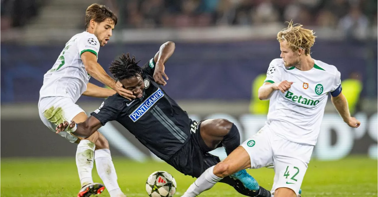 Schmerzhafte Fußballlehren für Sturm Graz in der Champions League