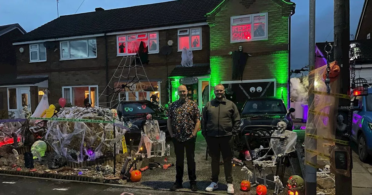 Dad and son spend £1k on Halloween decorations at 'Britain's spookiest house'