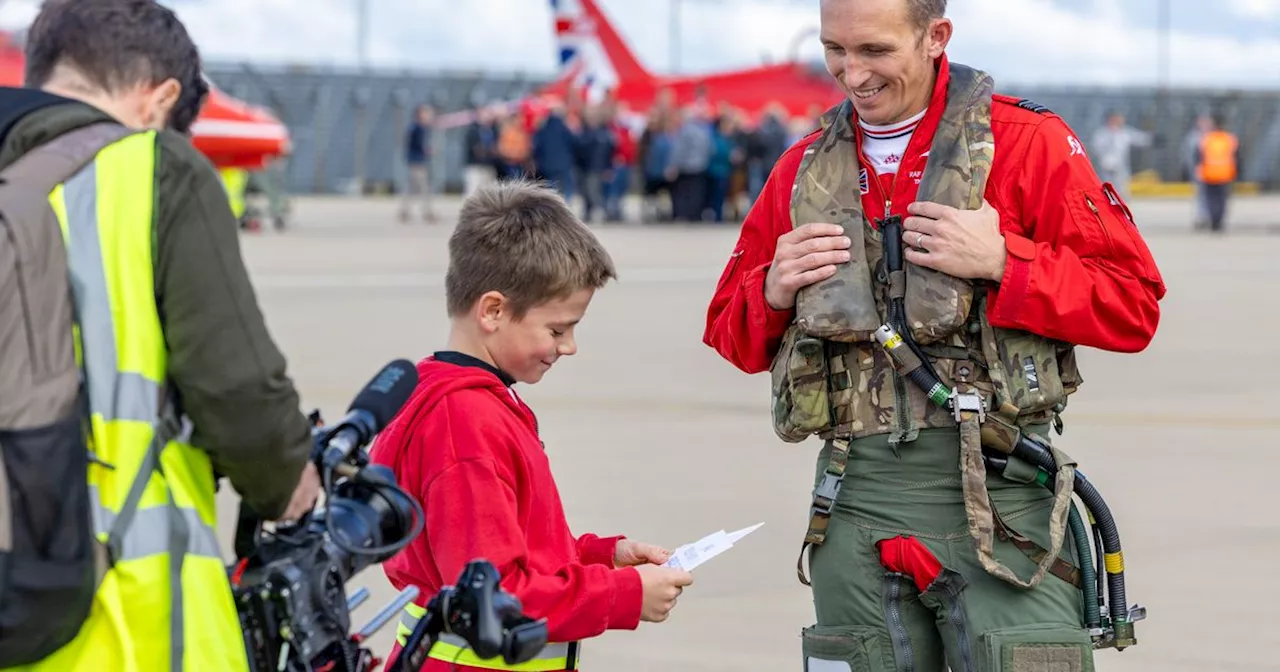 Red Arrows surprise aviation-obsessed boy with Pride of Britain Award