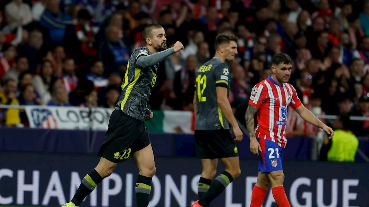 Atlético de Madrid 1, Lille 3: duro golpe para los de Simeone