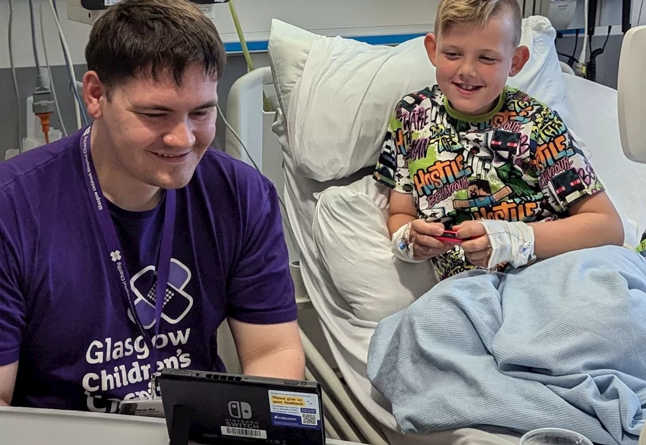 A Scottish children's hospital now has a gamer-in-residence to play games with kids