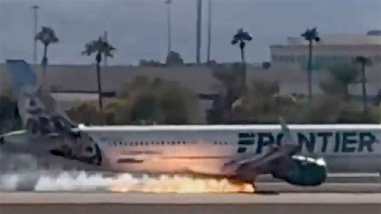 Passengers sue Frontier Airlines after flight catches fire during landing in Las Vegas