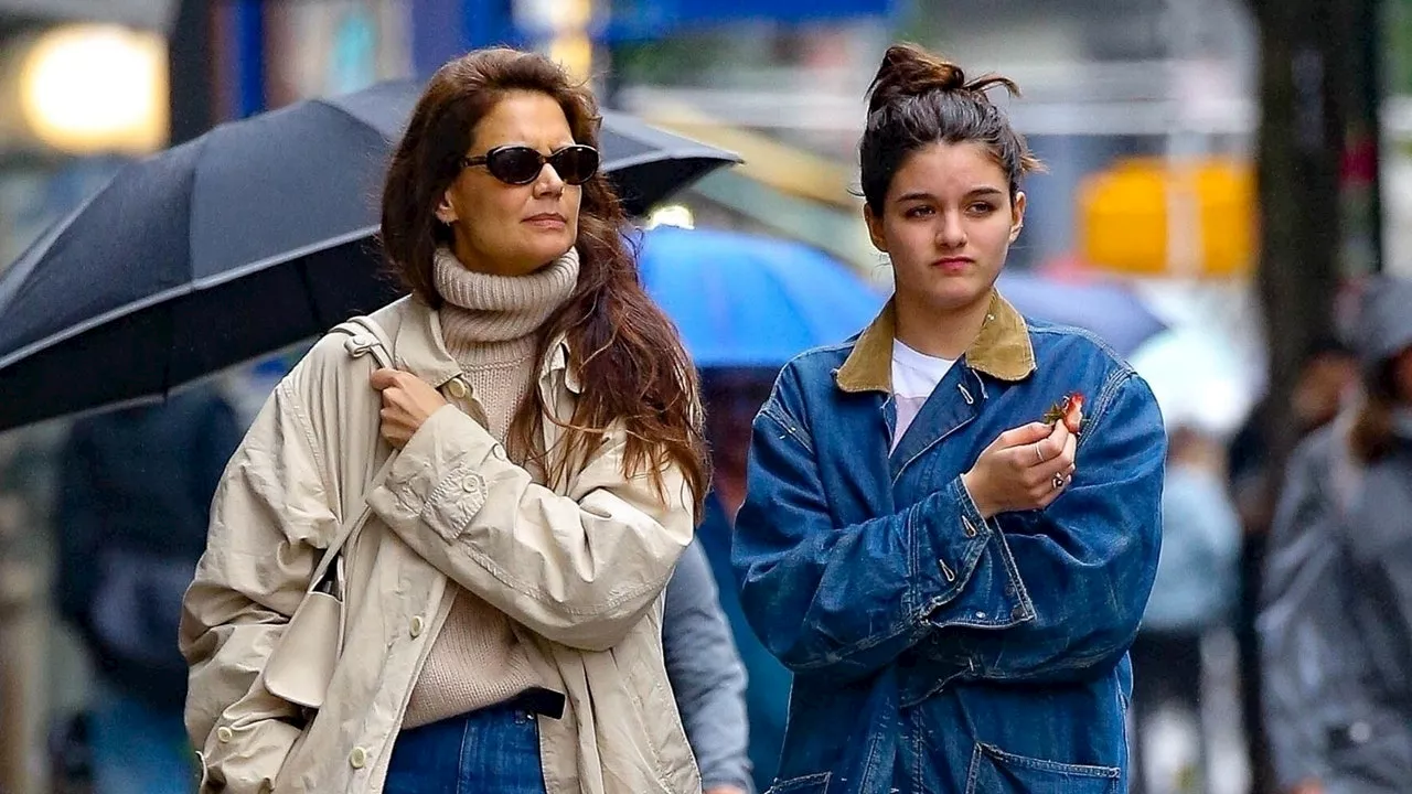 Katie Holmes and Suri Cruise are battling for most bundled up in big baggy coats