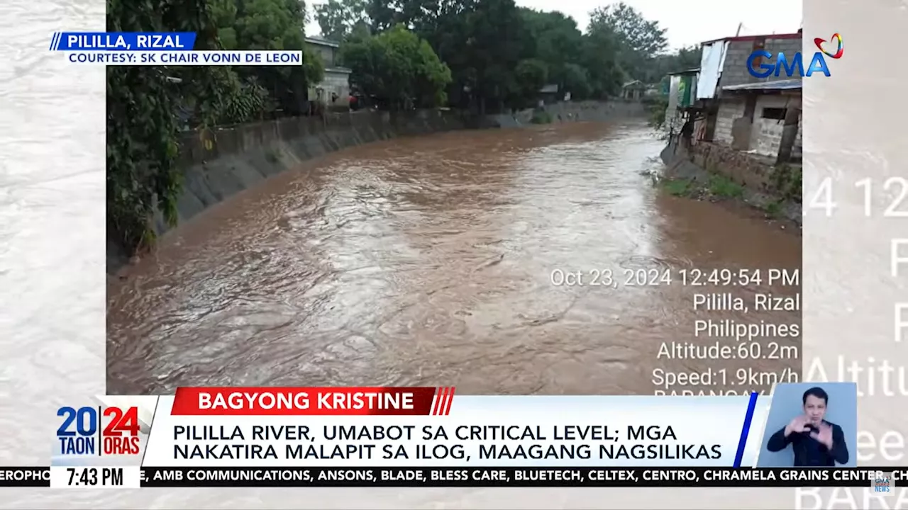 Traumatized residents recall previous floods as Pililla River water level rises