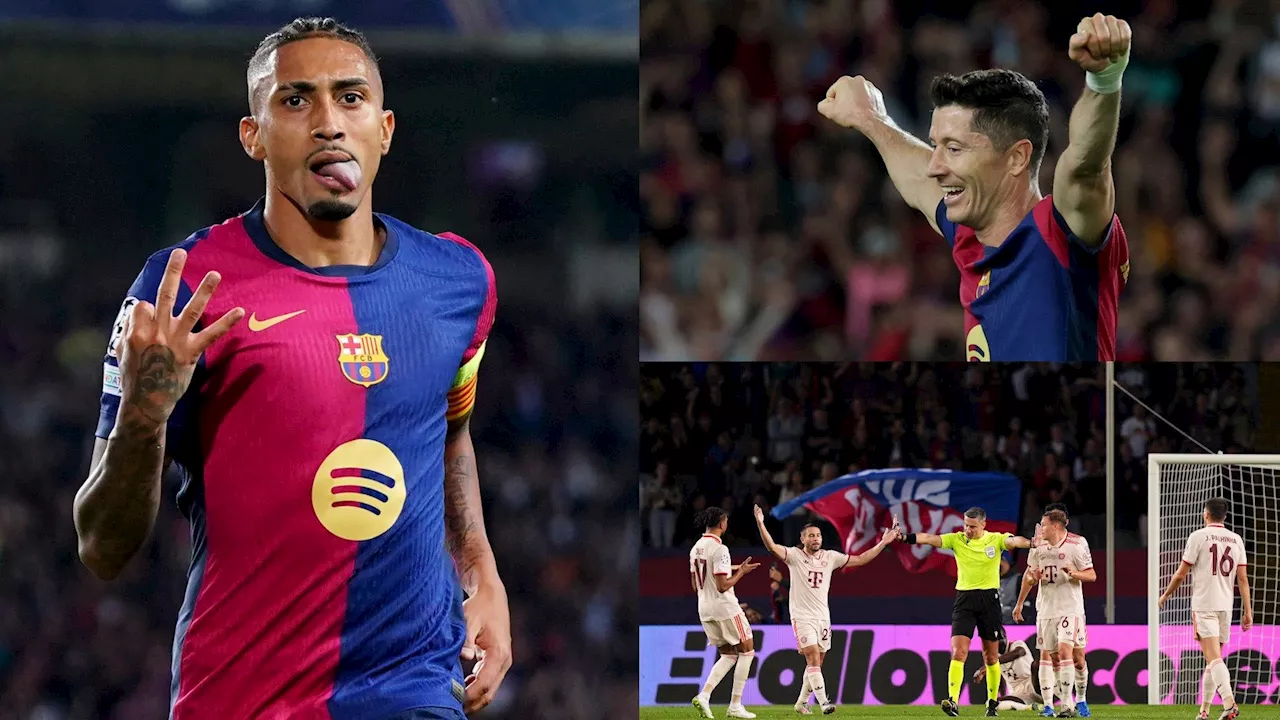 Barcelona player ratings vs Bayern Munich: Raphinha runs riot! Brilliant Brazilian leads demolition of Bundesliga giants with unbelievable hat-trick as Hansi Flick haunts ex-club in Champions League