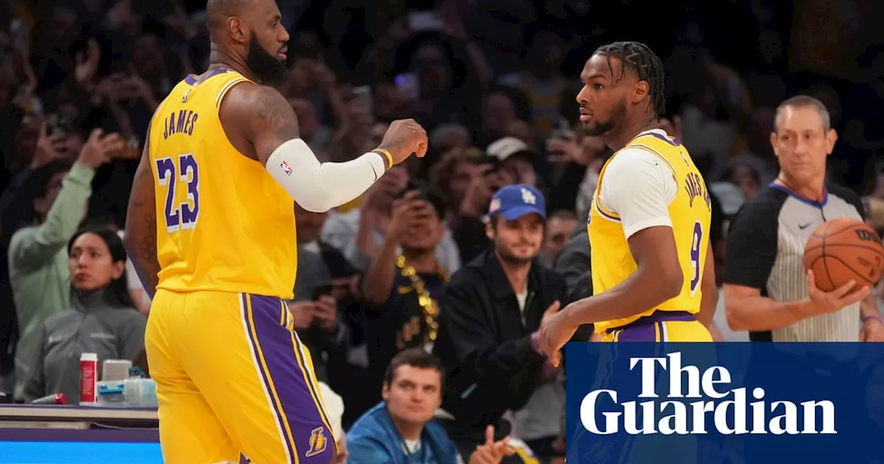 James and Son: LeBron and Bronny make history as they play together in Lakers opener