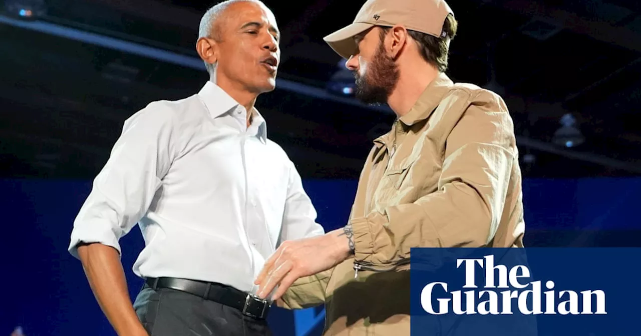 ‘There’s vomit on my sweater already!’ Barack Obama raps Eminem’s Lose Yourself at Detroit rally