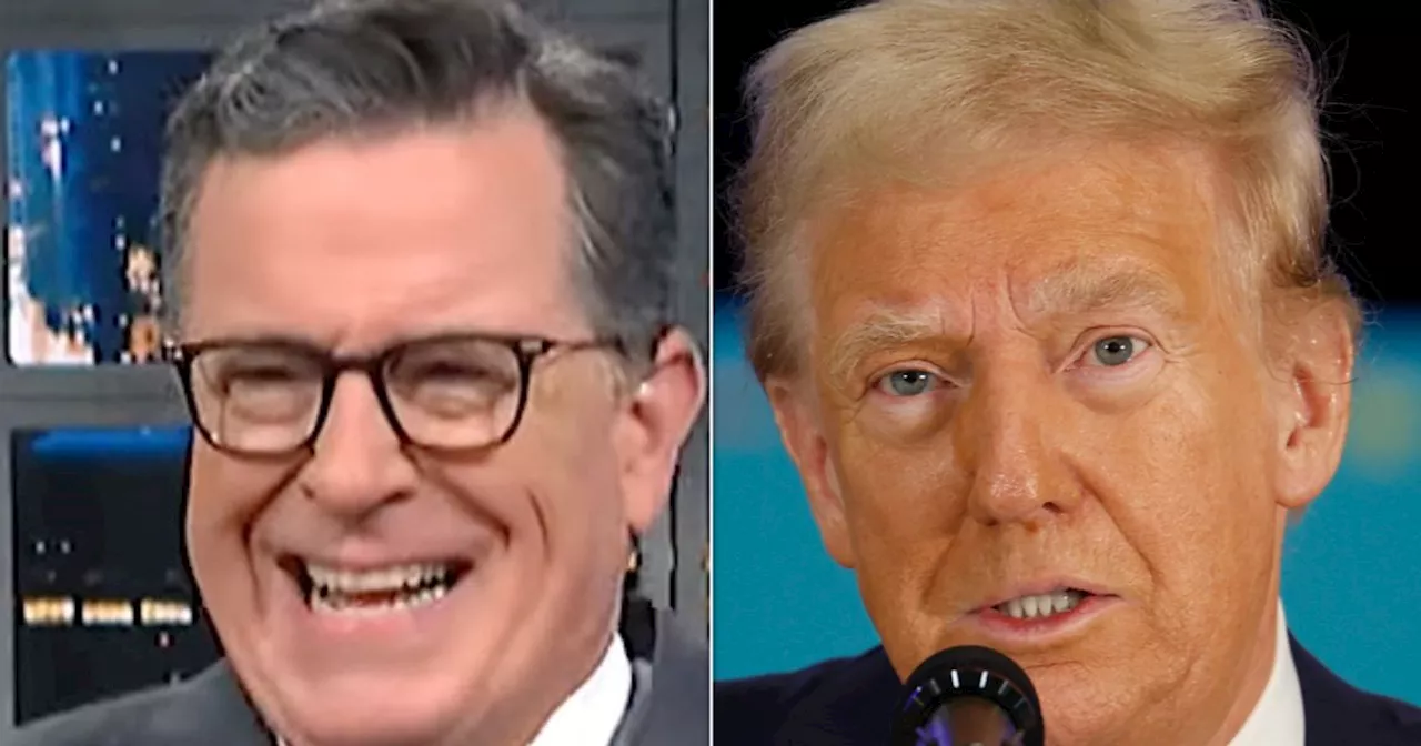 Stephen Colbert Spots 'Upsetting' Moment Trump Made A Face You Never Want To See